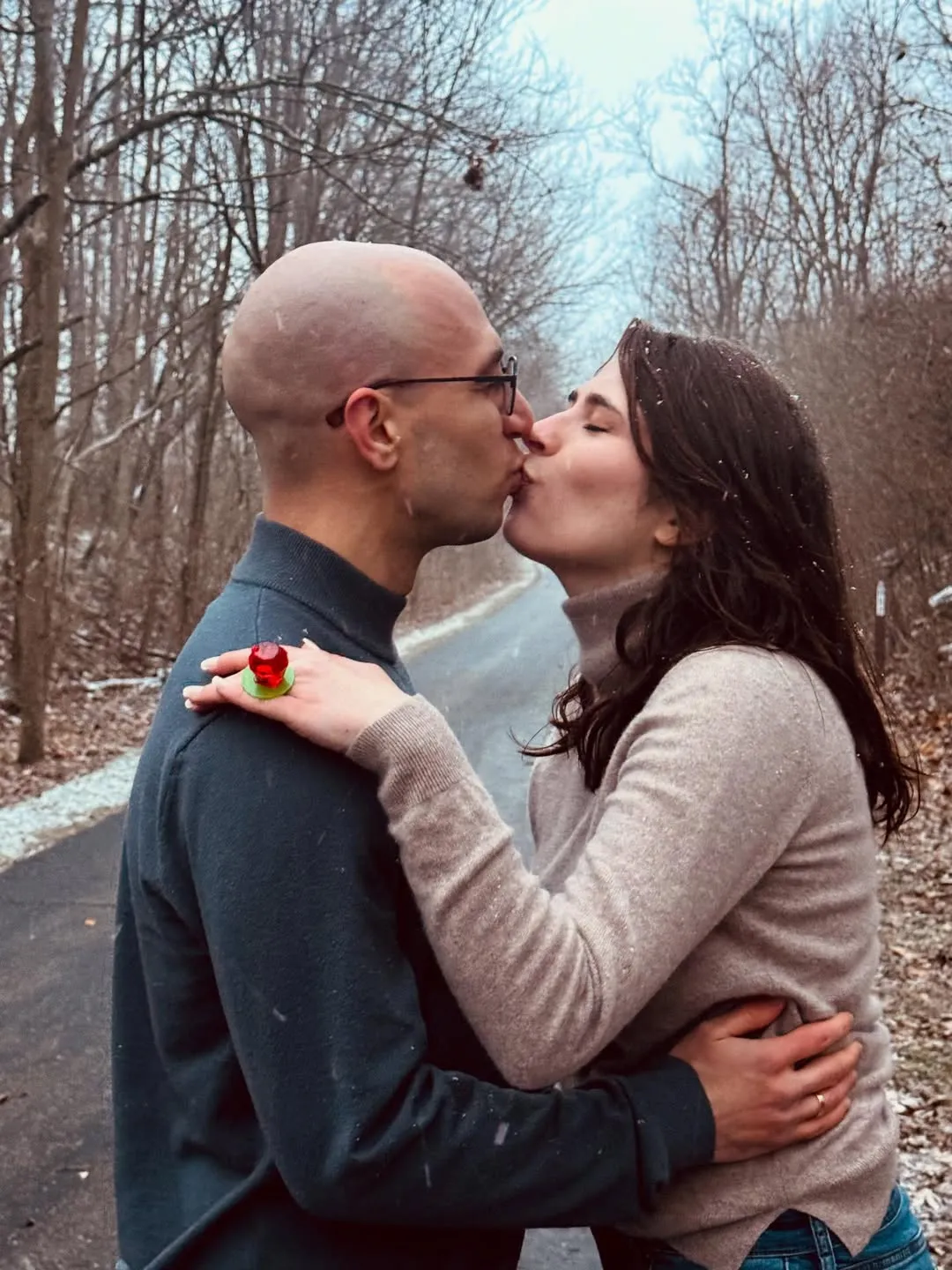 Jared and Caeli kiss